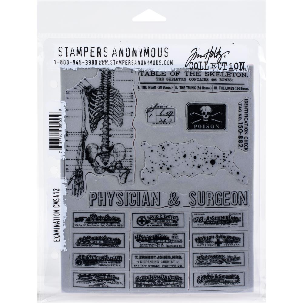 Examination - Tim Holtz Cling Stamps Examination - Tim Holtz Cling Stamps