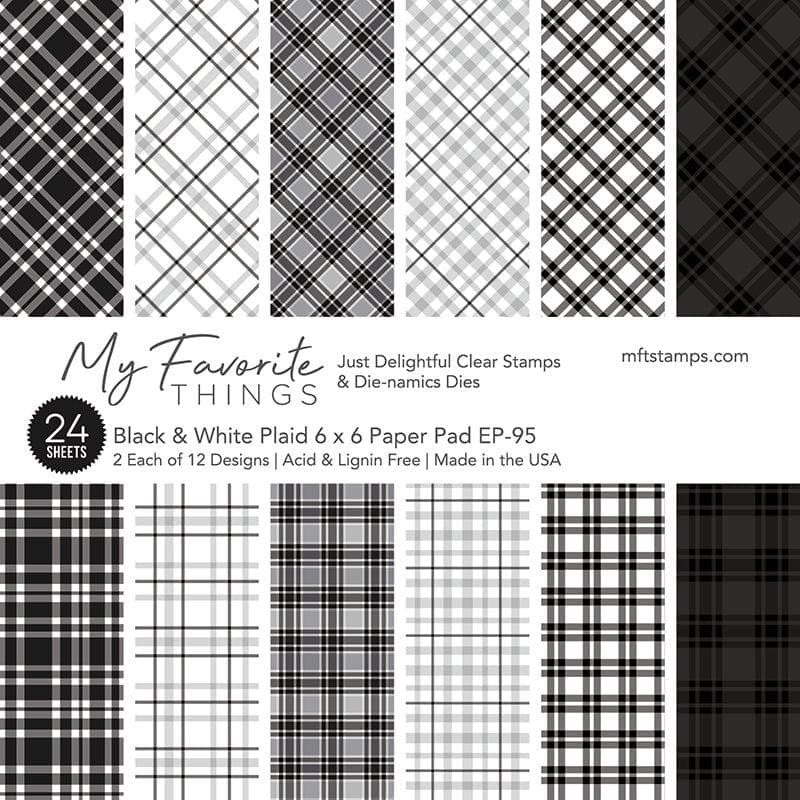 Black & White Plaid - Paper Pad