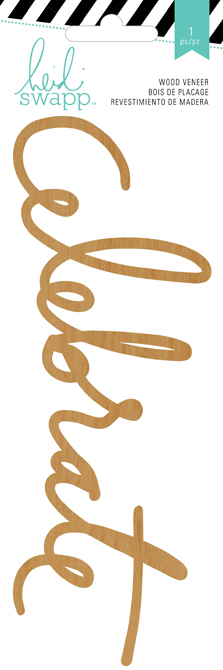 Wood Veneers - HS - Wanderlust - Title - Celebrate (1 Piece)