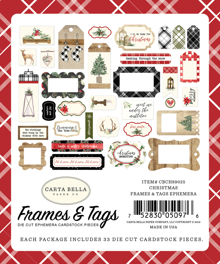 Christmas Frames & Tags Ephemera - Carta Bella