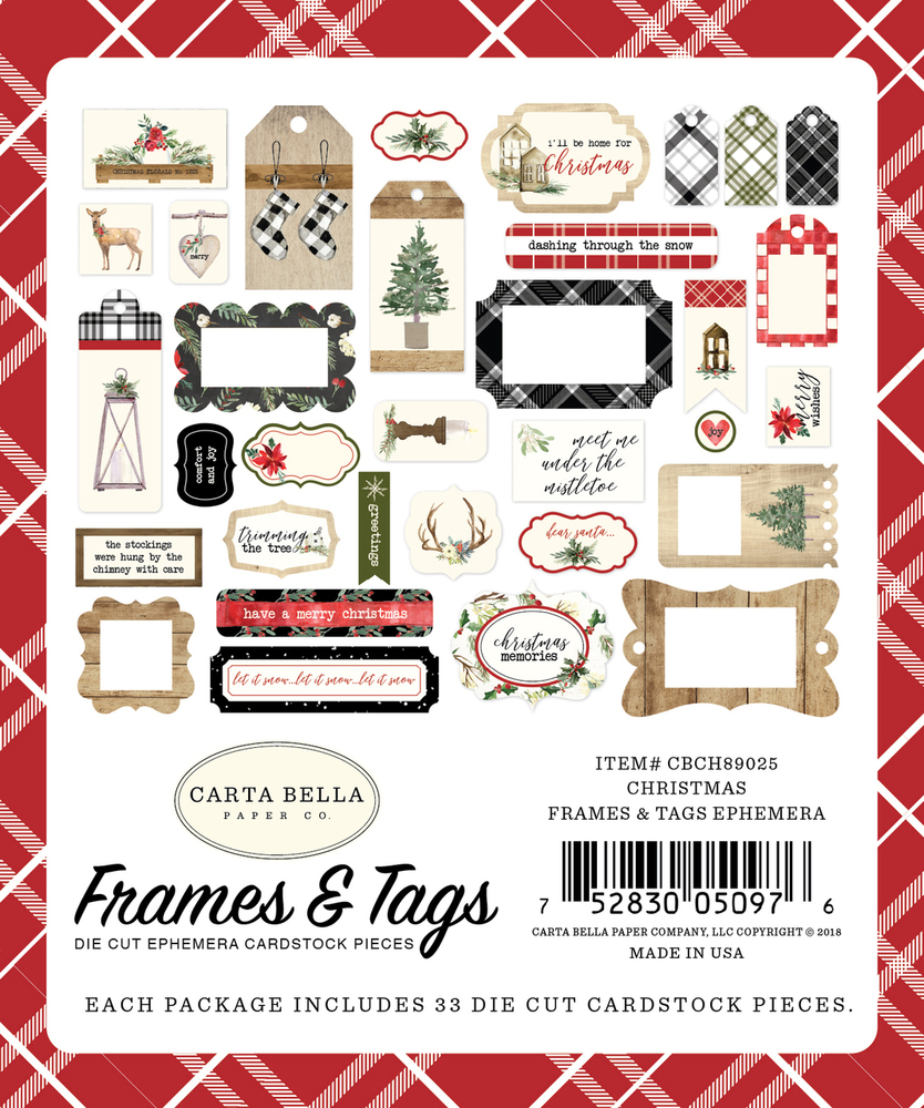 Christmas Frames & Tags Ephemera - Carta Bella Christmas Frames & Tags Ephemera - Carta Bella