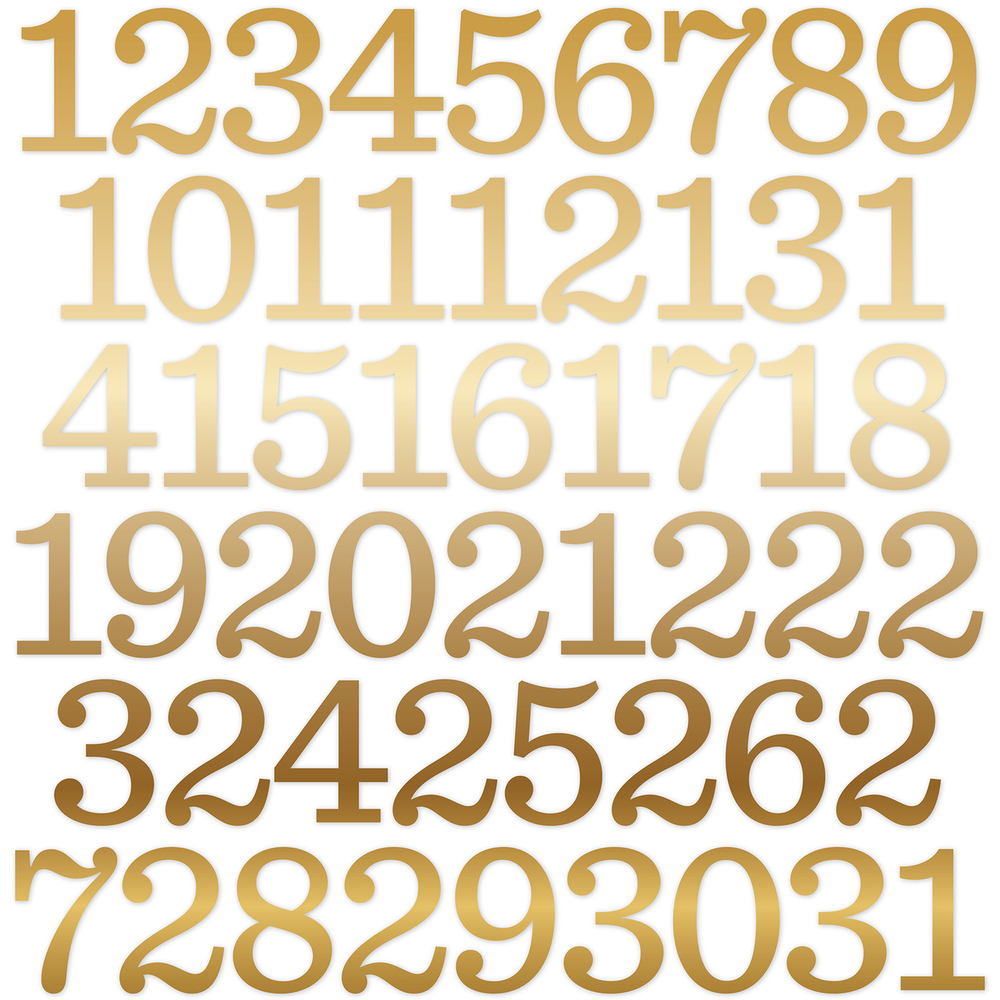 Celebrate Christmas Gold Foil Numbers - Echo Park