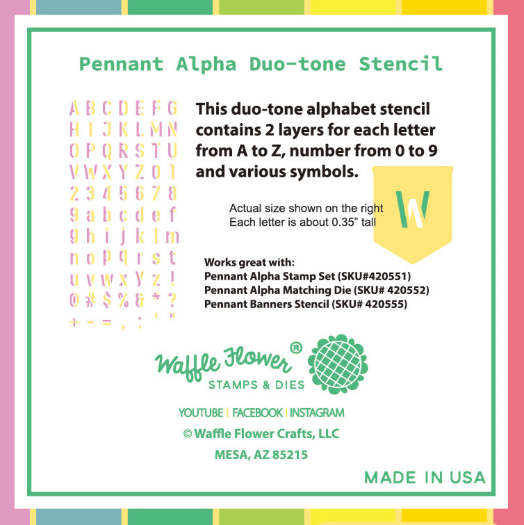 Pennant Alpha Duo-tone - Stencil Pennant Alpha Duo-tone - Stencil
