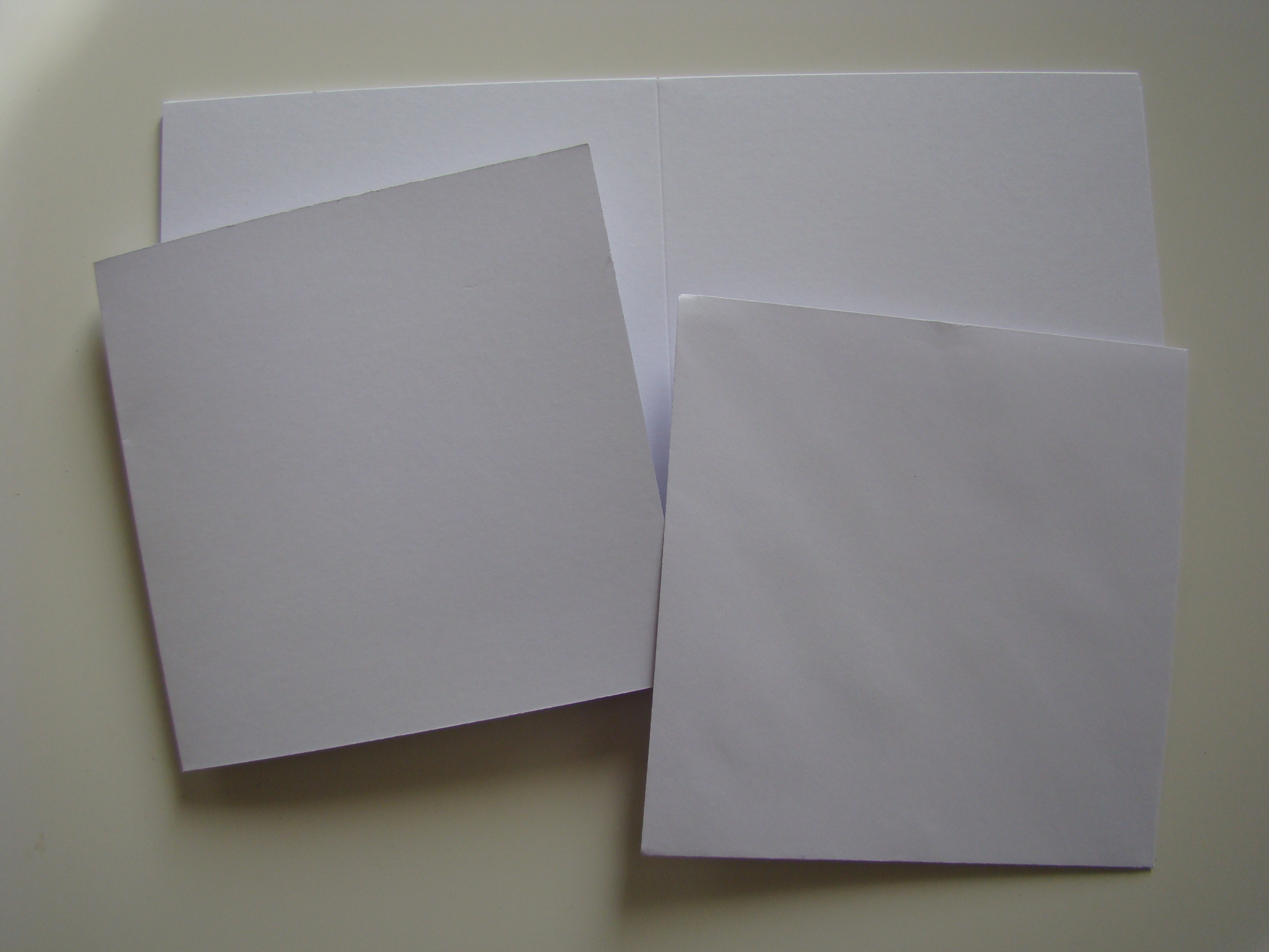 10 weiße Kartenrohlinge quadratisch