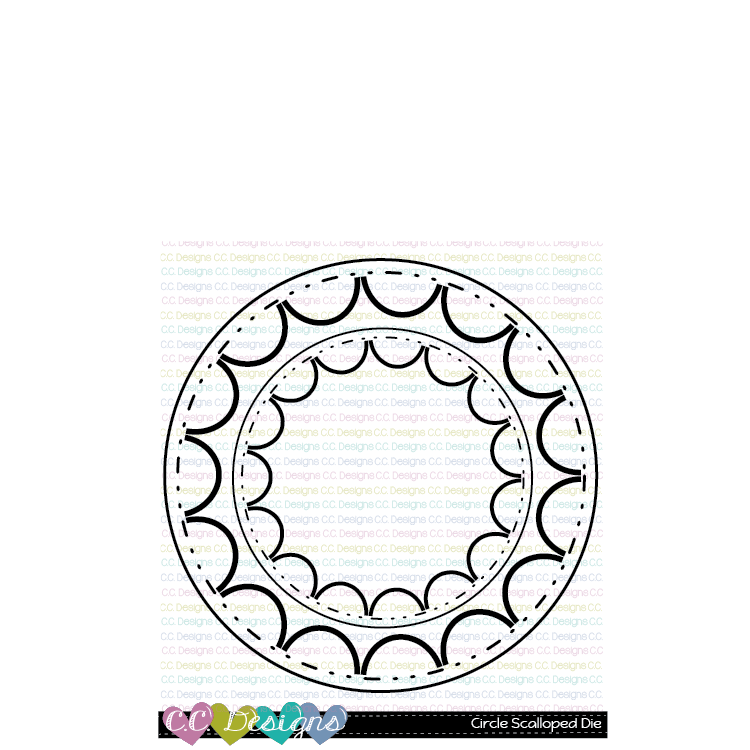 Circle Scalloped - Outline Metal Die