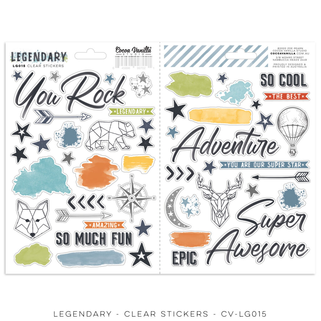 Clear Stickers - LEGENDARY