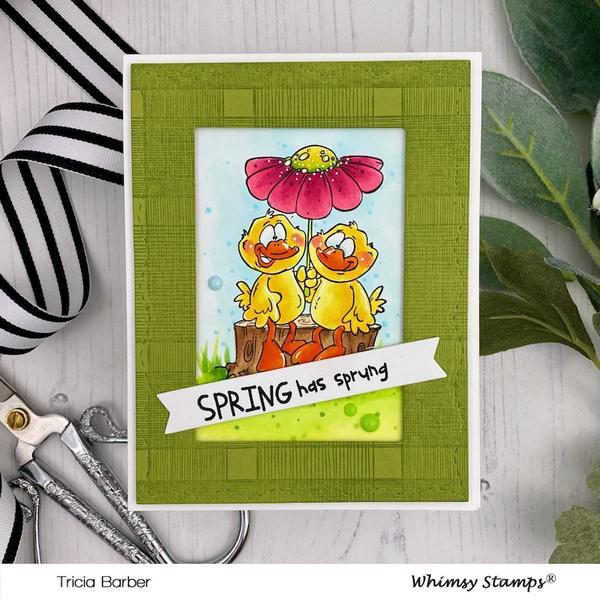 Duck Couple - Rubber Cling Stamp