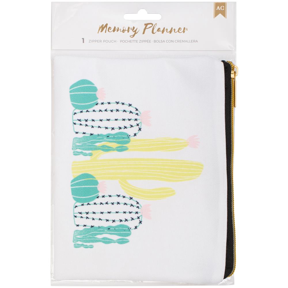 Cacti Fabric Zipper Pouch - Memory Planner - American Crafts