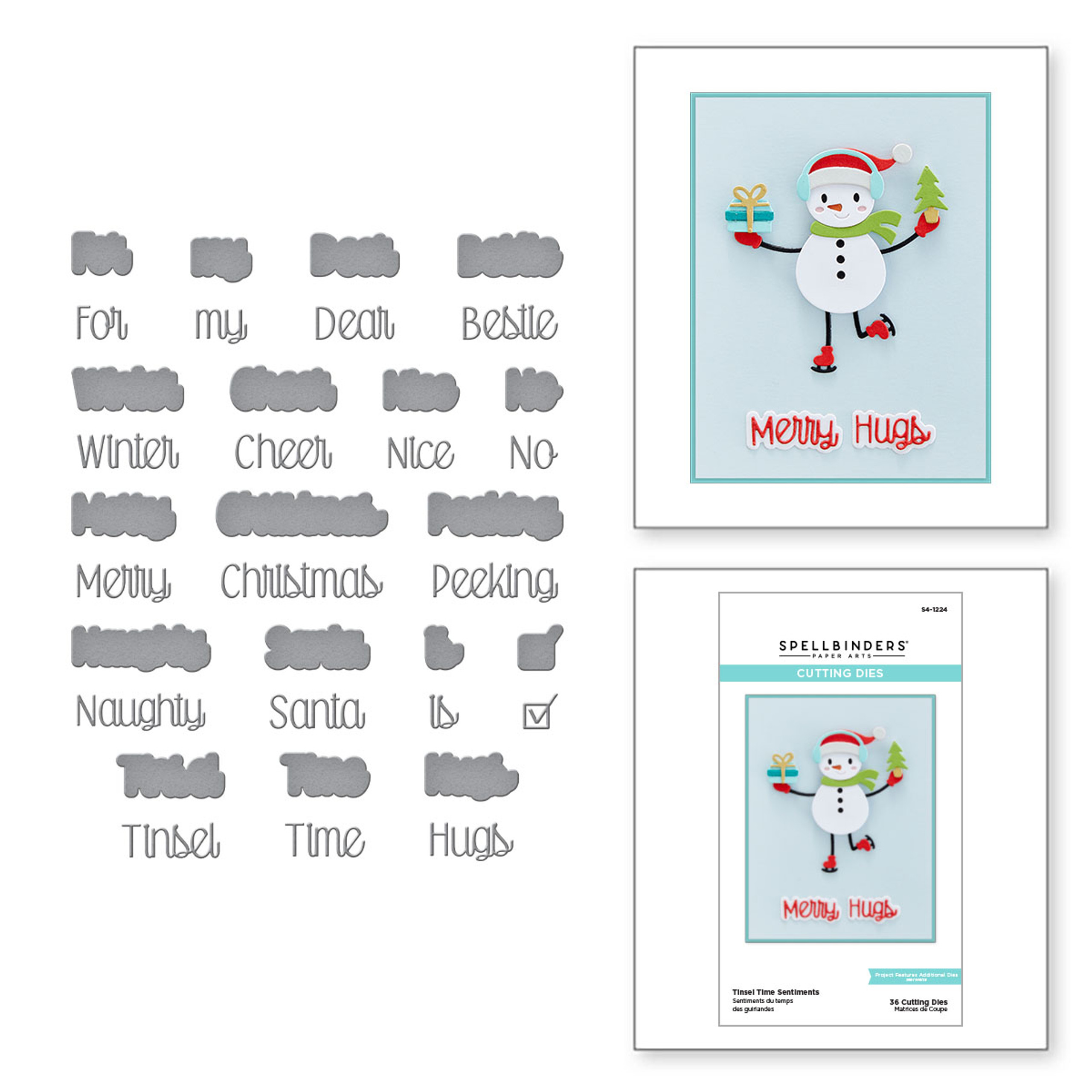 Tinsel Time Sentiments - Dies