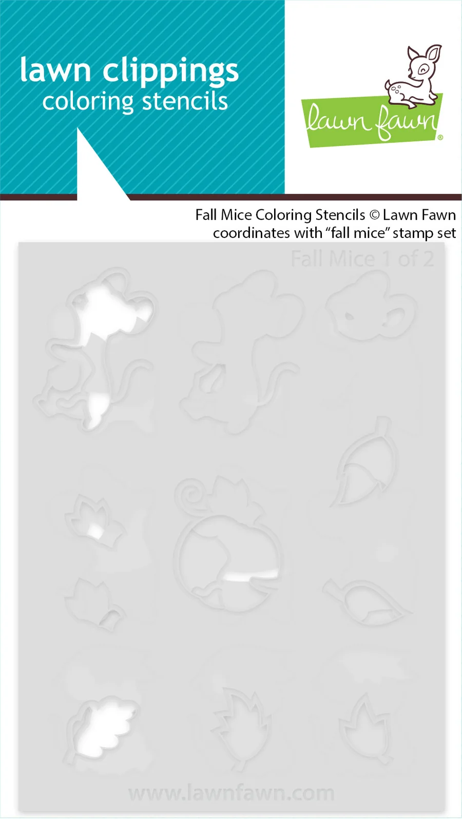 Fall Mice - Coloring Stencil Fall Mice - Coloring Stencil