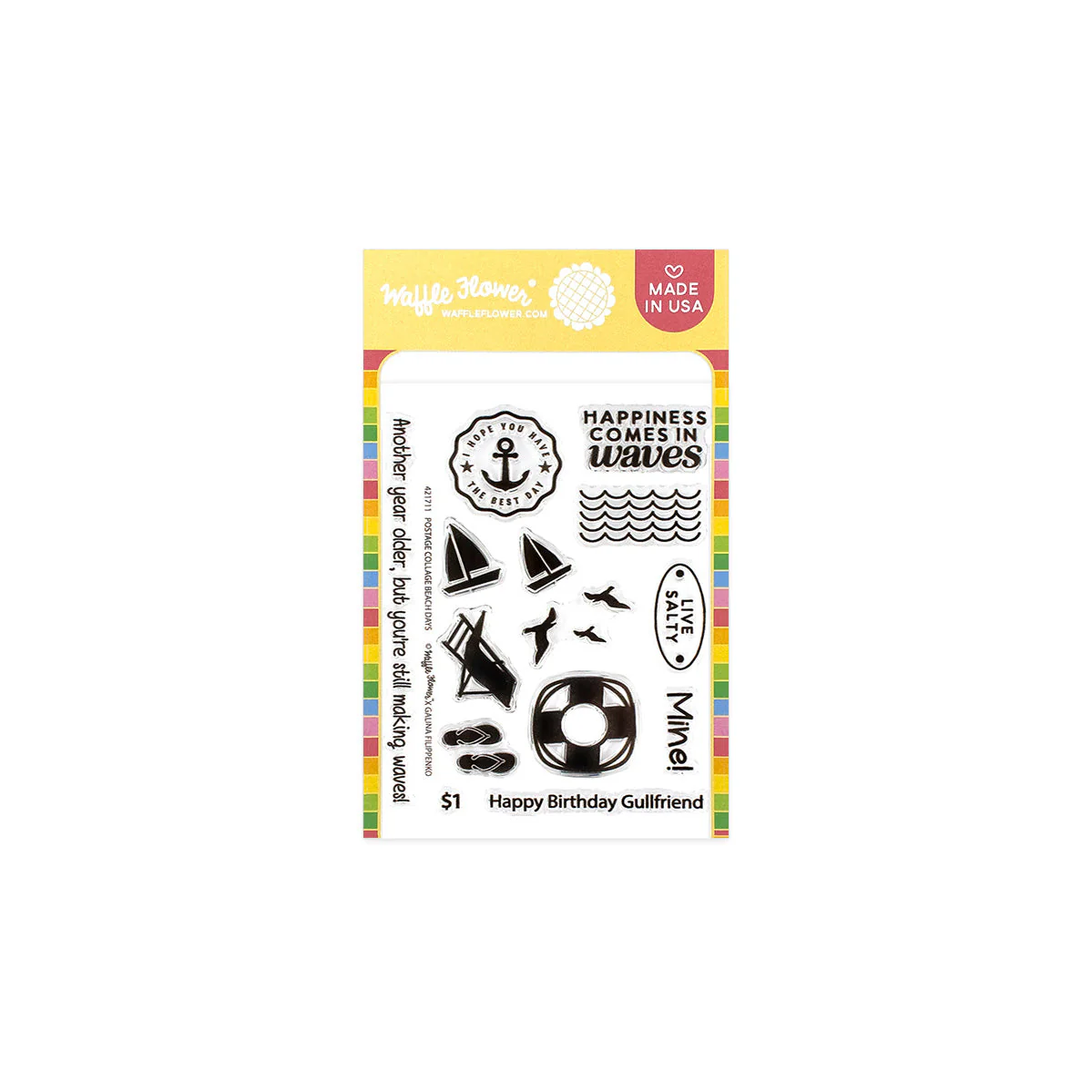 Postage Collage Beach Days Postage Collage Beach Days