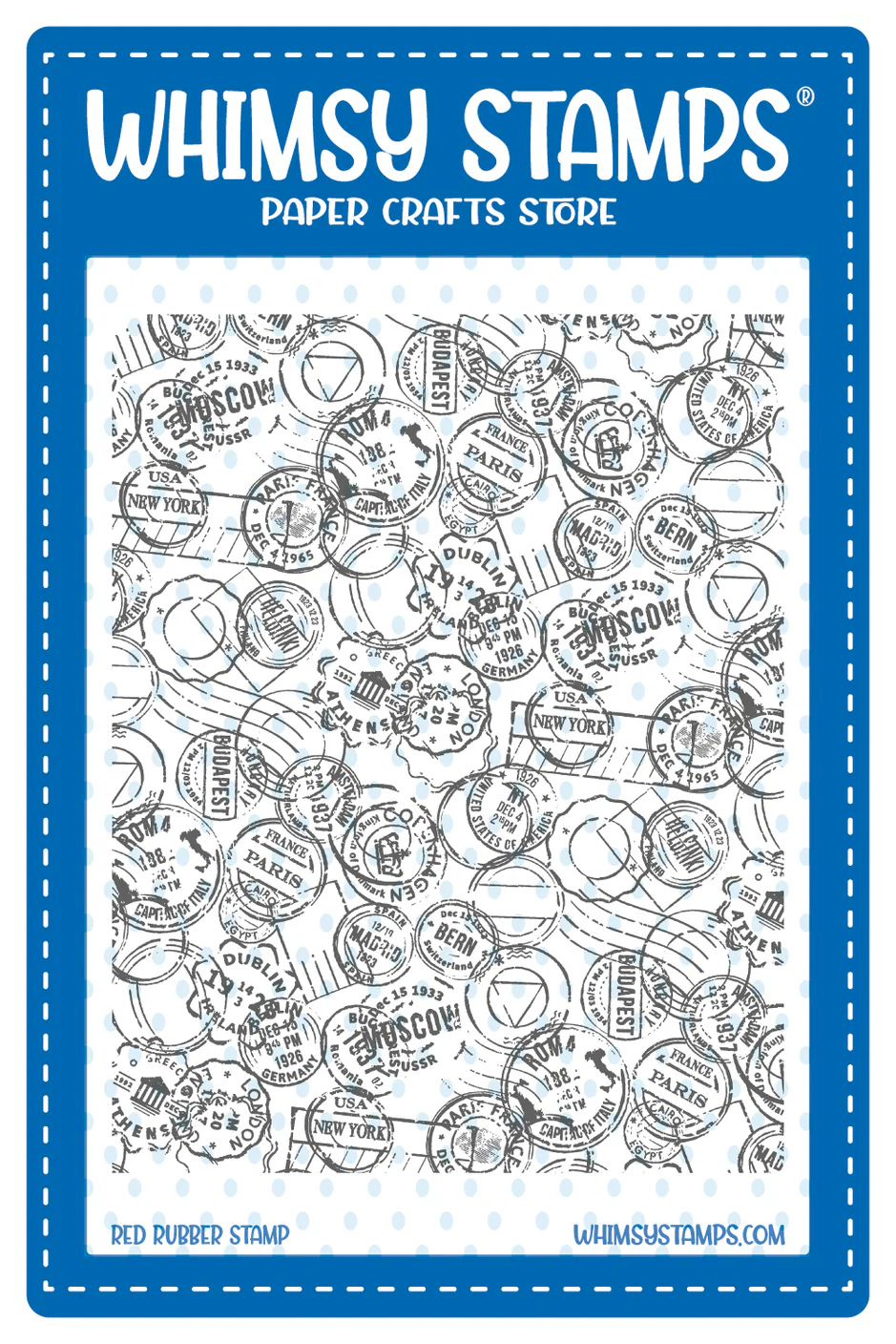 Postmarks Background - Rubber Cling Stamp