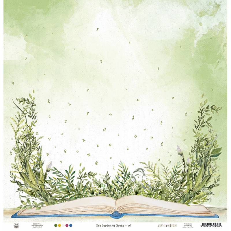 Paper 06 - 12"x12" - The Garden of Books