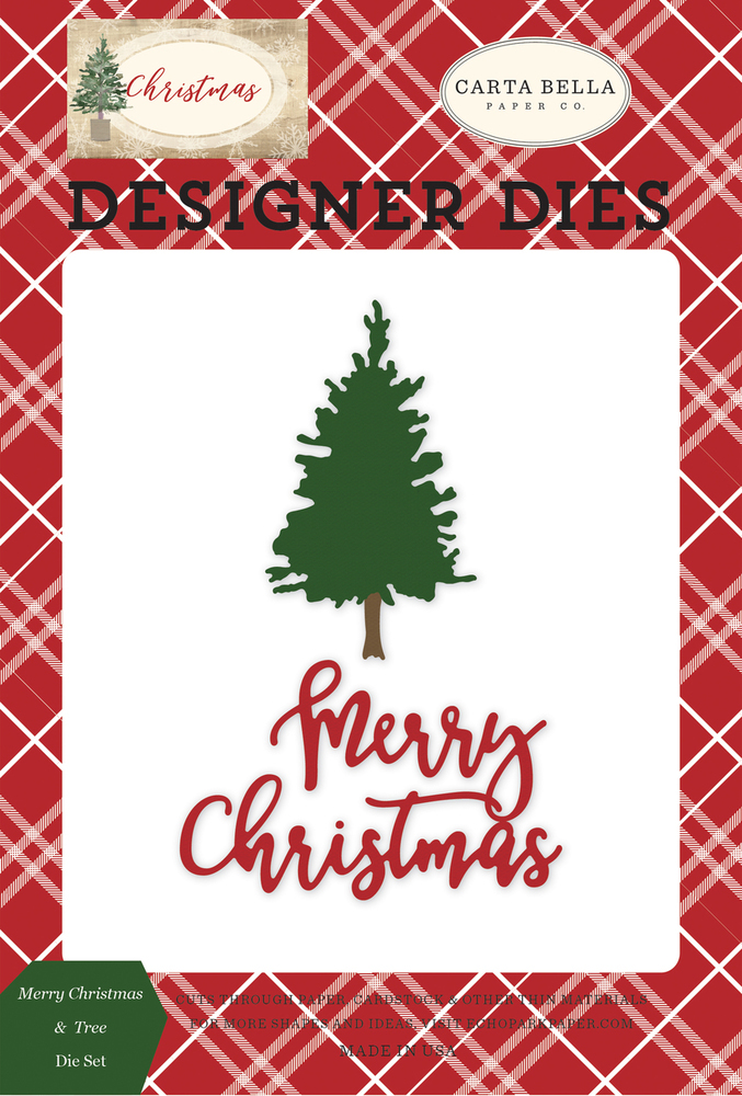 Merry Christmas & Tree Die Set - Carta Bella
