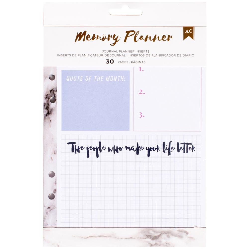Marble Crush - Journal Inserts - Memory Planner - American Crafts