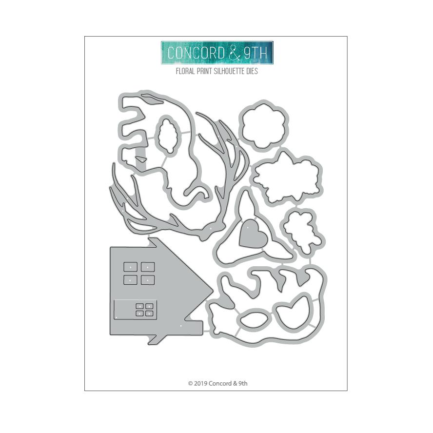 Floral Print Silhouette - Dies