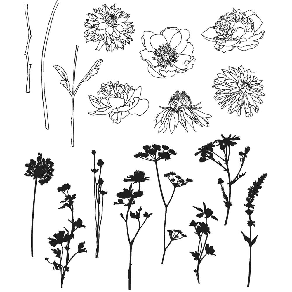 Mini Bouquet - Tim Holtz Cling Stamps