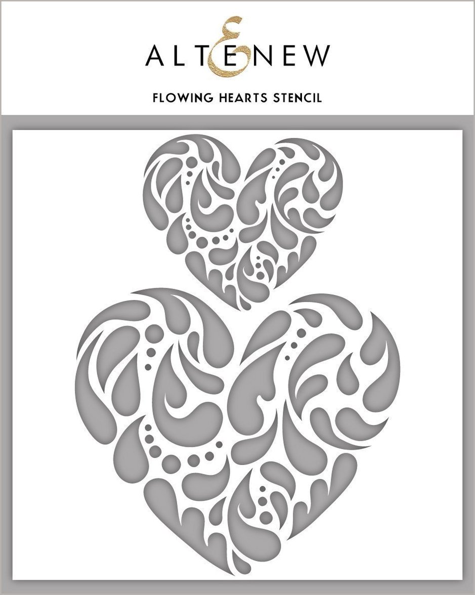 Flowing Hearts - Stencil