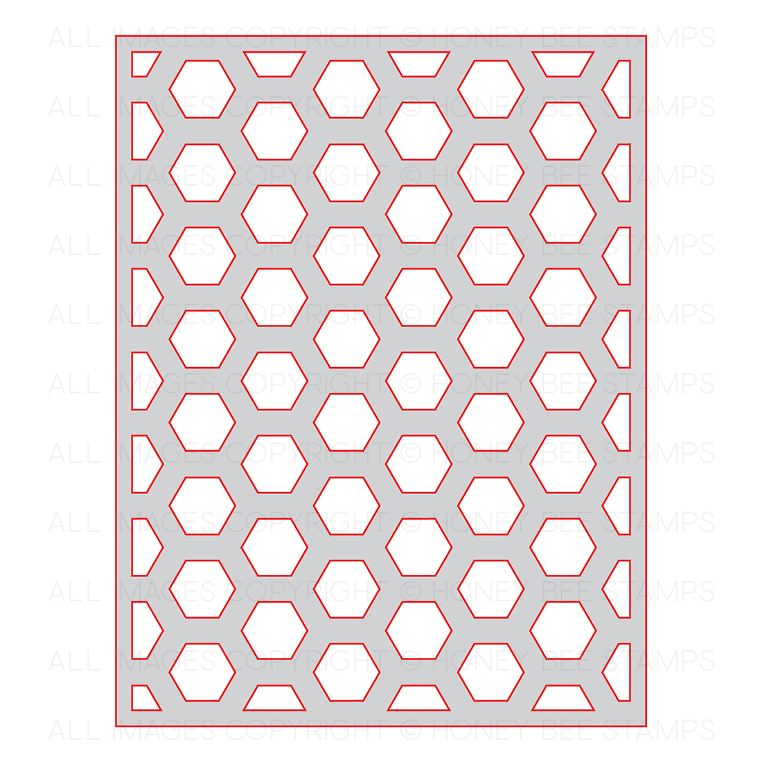 Hexagon Cover Plate Middle - Honey Cuts