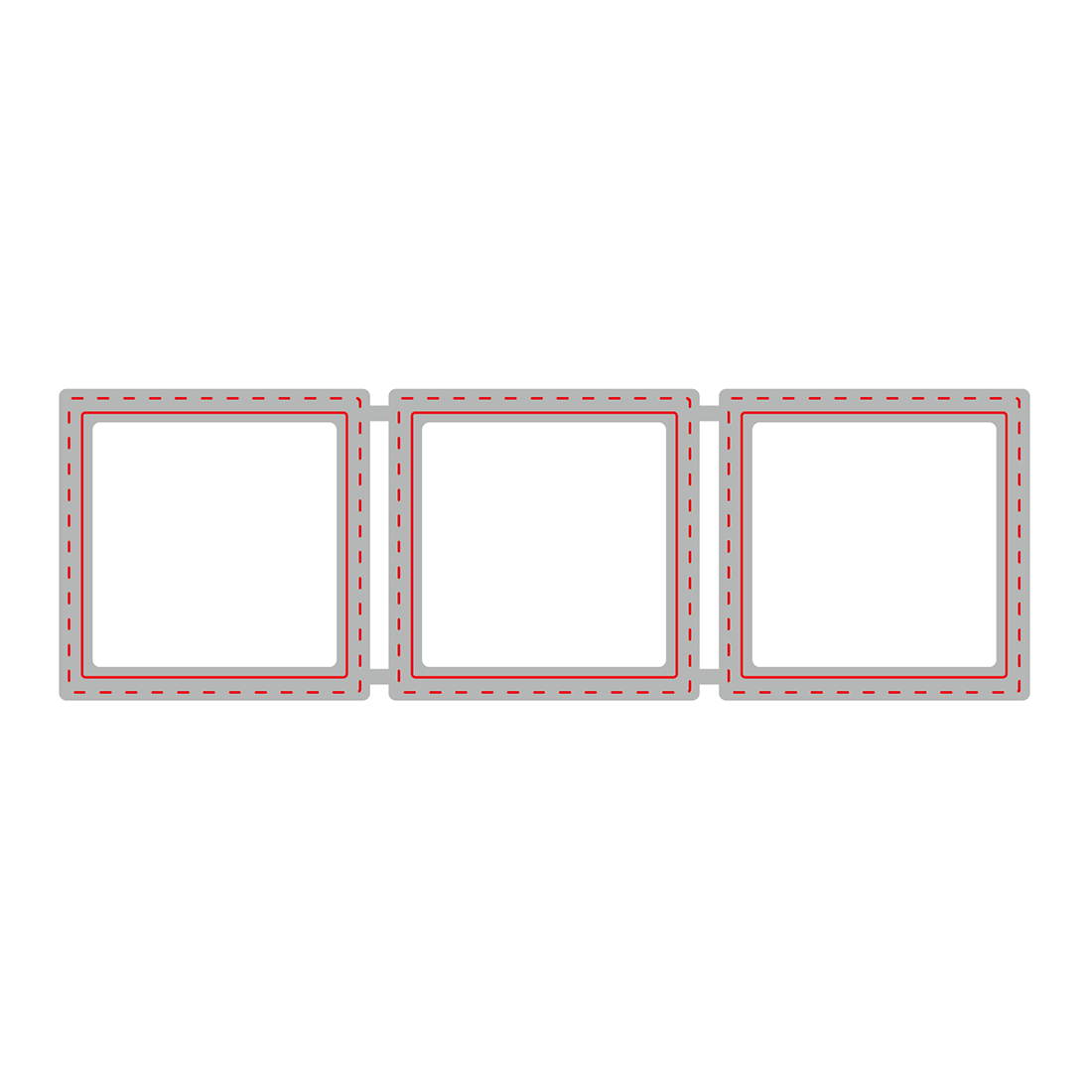 Square Windows Trio - Honey Cuts