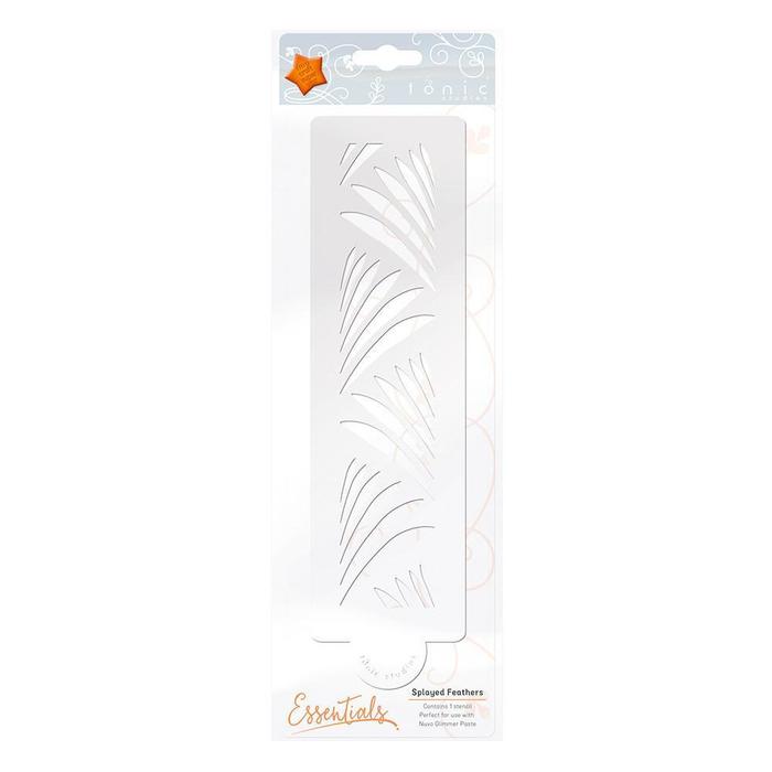 Splayed Feathers - Tonic Studios Stencil Splayed Feathers - Tonic Studios Stencil