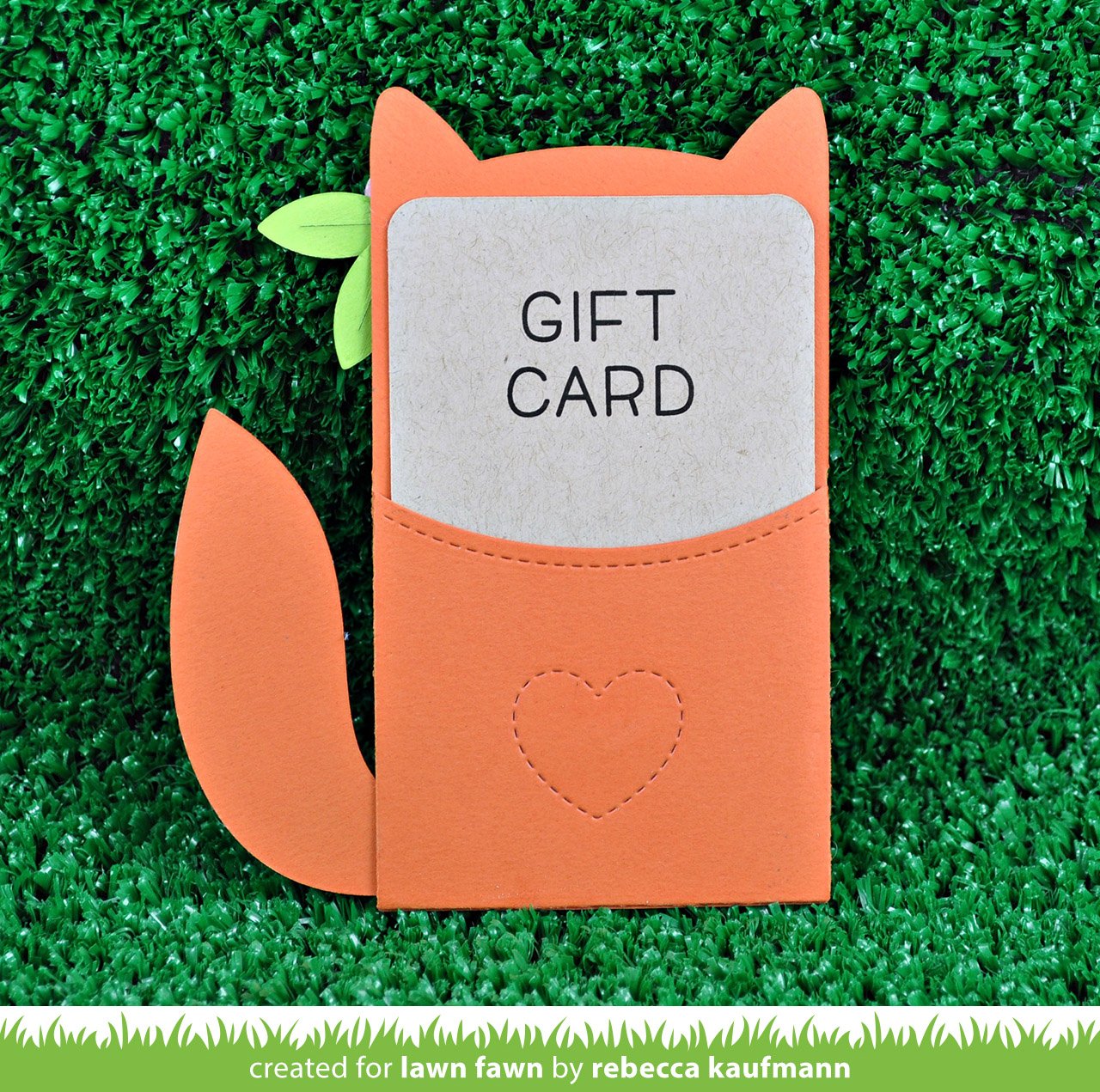 Stitched Gift Card Pocket- Lawn Cuts
