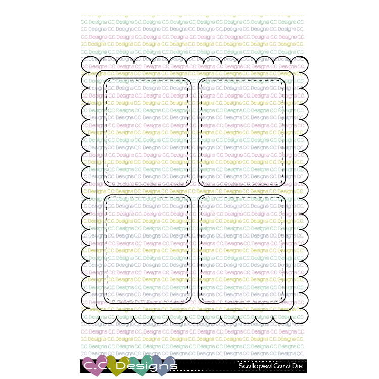 Scalloped Card Base - Metal Die Scalloped Card Base - Metal Die