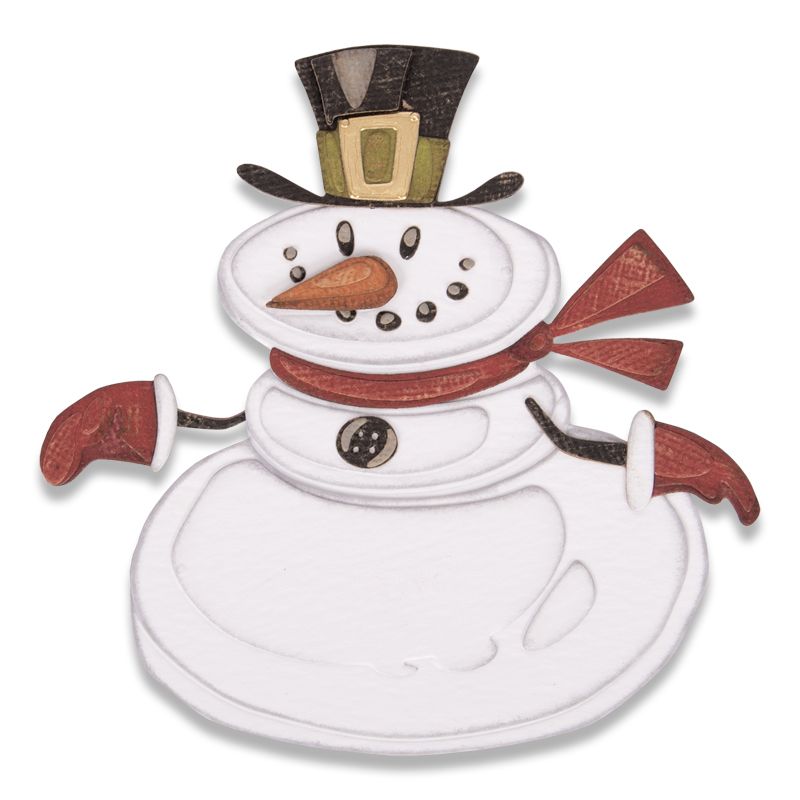 Mr. Snowman - Colorize - Sizzix Thinlits Dies By Tim Holtz