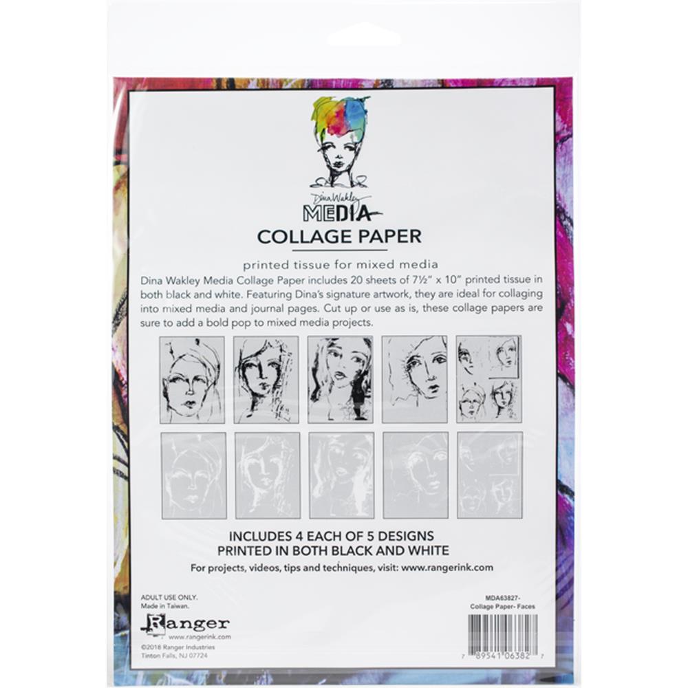 Faces - Dina Wakley Media Collage Tissue Paper Faces - Dina Wakley Media Collage Tissue Paper