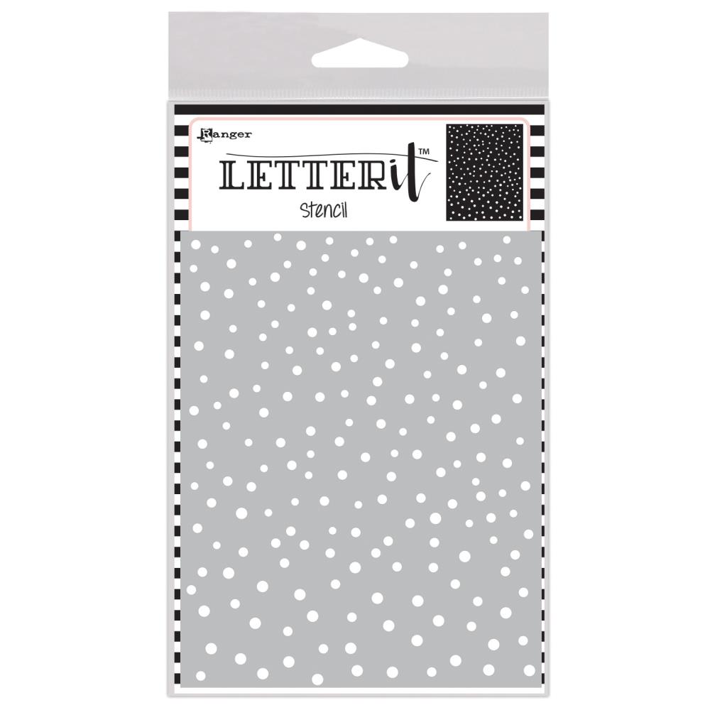 Dancing Dots - Ranger Letter It Background Stencil 4.75"X6"