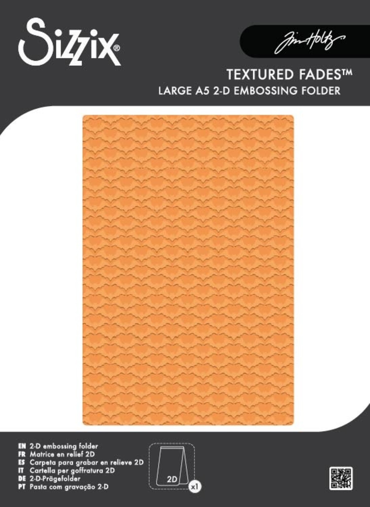 Batground - 2D Texture Fades A5 Embossing Folder by Tim Holtz