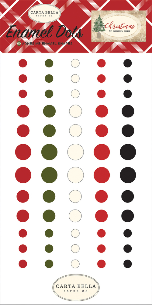 Christmas Enamel Dots - Carta Bella Christmas Enamel Dots - Carta Bella