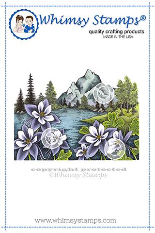 Mountain Columbine - Rubber Cling Stamp