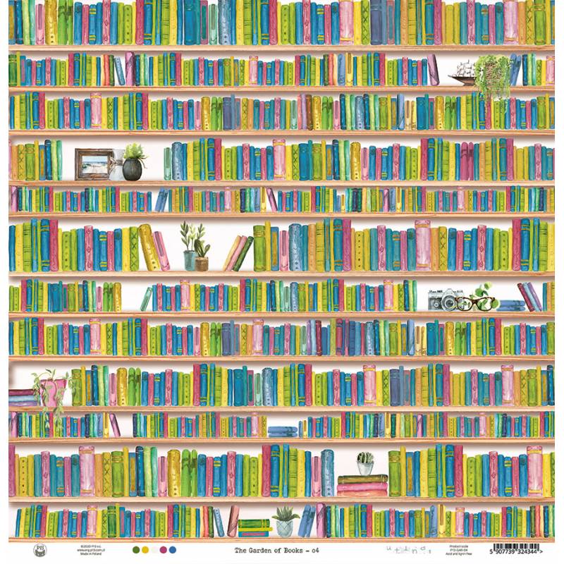 Paper 04 - 12"x12" - The Garden of Books