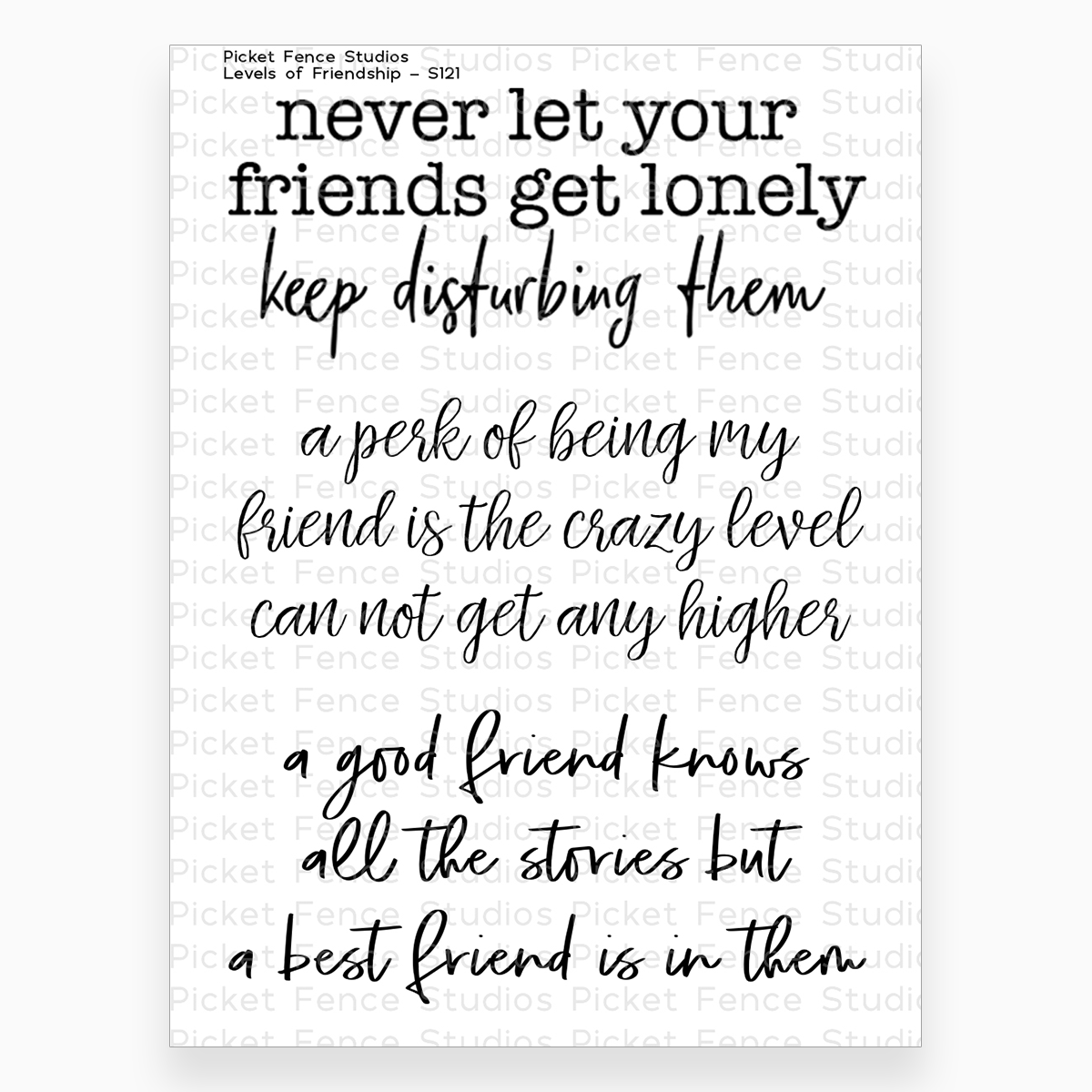 Levels of Friendship SPPFS121