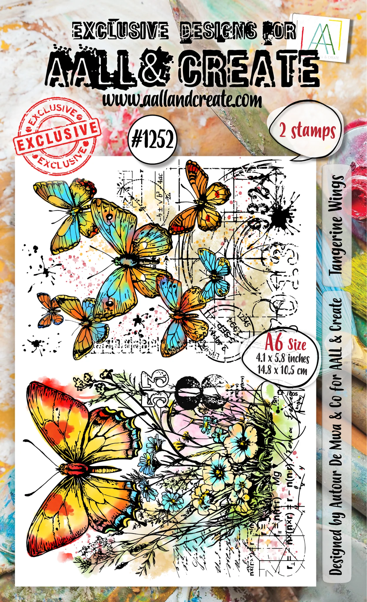 Tangerine Wings - #1252 - A6 Stamp Set Tangerine Wings - #1252 - A6 Stamp Set
