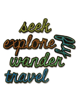 Shadow Script #3 - Sizzix Thinlits Dies By Tim Holtz