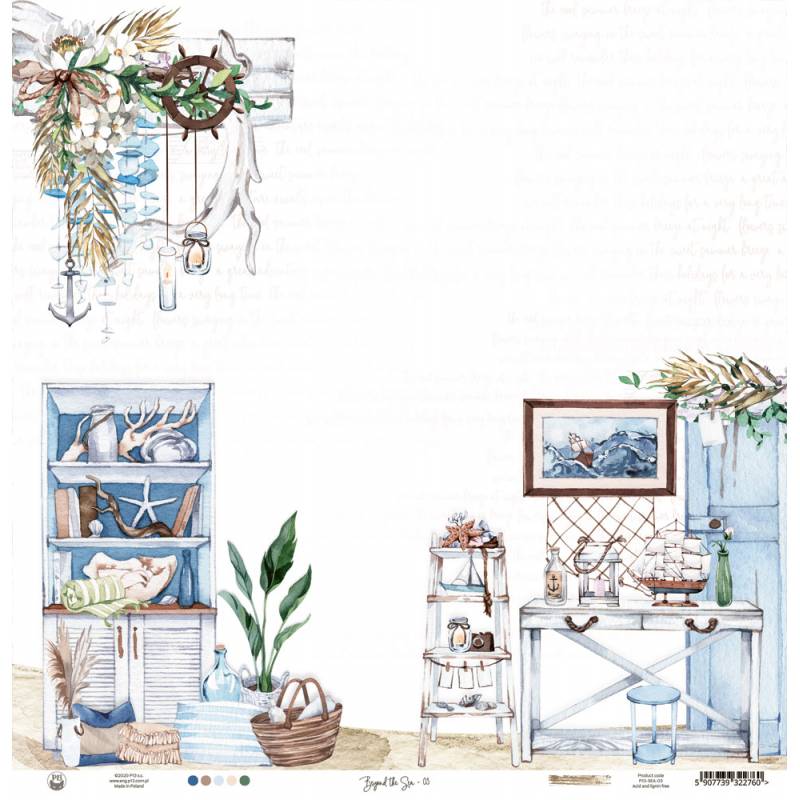 Paper 03 - Beyond the Sea - 12"x12"