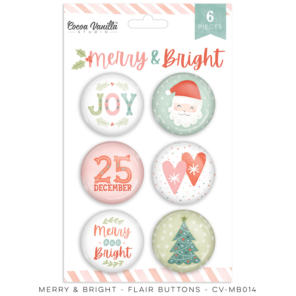 Flair Buttons - MERRY & BRIGHT - Joy To The World