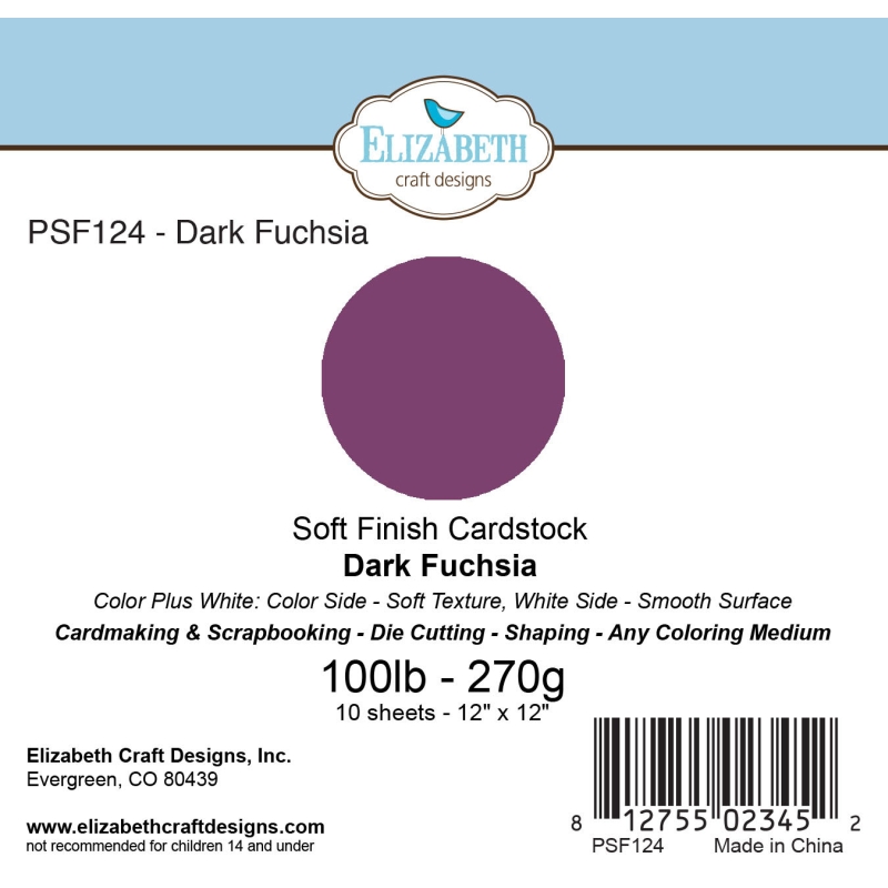 Dark Fuchsia - Soft Finish Cardstock - 270gr - 12"x12" Dark Fuchsia - Soft Finish Cardstock - 270gr - 12"x12"