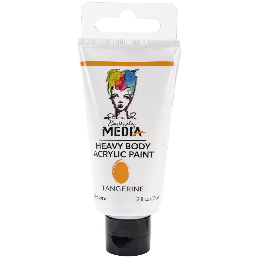 Tangerine - Dina Wakley Media Heavy Body Acrylic Paint 2oz Tangerine - Dina Wakley Media Heavy Body Acrylic Paint 2oz