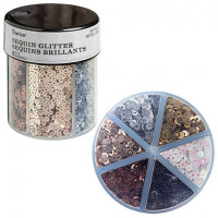 6-Color Sequin Glitter Caddy: Metallics