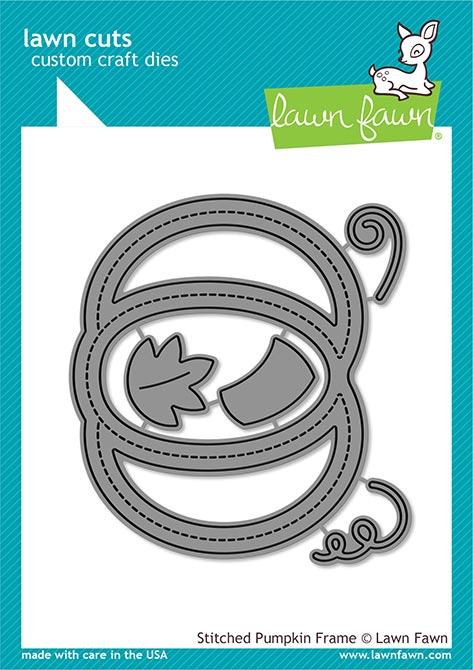 Stitched Pumpkin Frame - Lawn Cuts Stitched Pumpkin Frame - Lawn Cuts