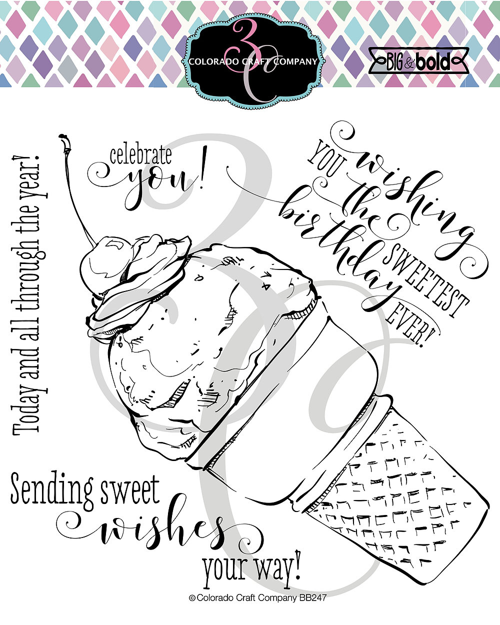 Sweetest Birthday Cone - Big & Bold