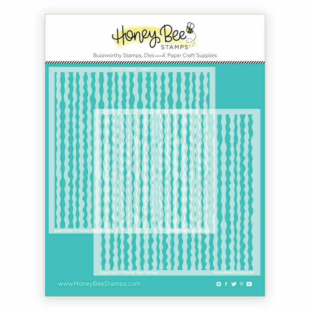 Good Vibes - Set Of 2 Layering Stencils Good Vibes - Set Of 2 Layering Stencils