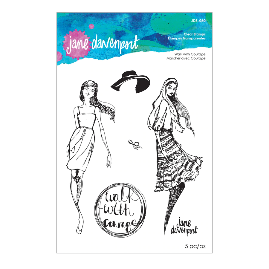 Walk with Courage - Acrylic Stamps - Jane Davenport