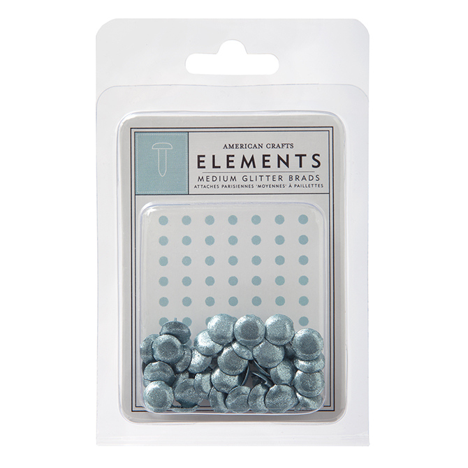 Powder - Medium Glitter Brads