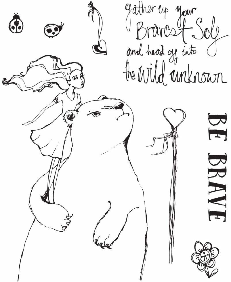 Brave Bear - Acrylic Stamps - Jane Davenport Brave Bear - Acrylic Stamps - Jane Davenport