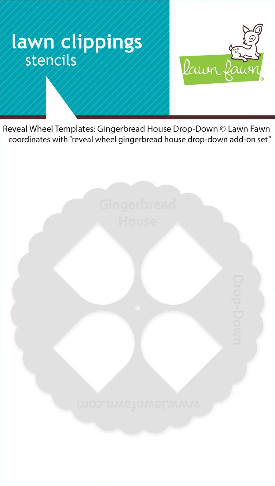 Reveal Wheel Templates: Gingerbread House Drop-Down - Stencil Reveal Wheel Templates: Gingerbread House Drop-Down - Stencil