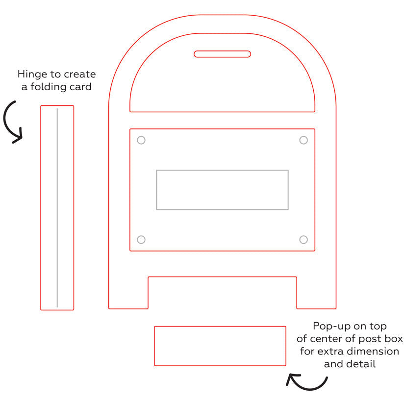 Post Box Card Base - Honey Cuts Post Box Card Base - Honey Cuts